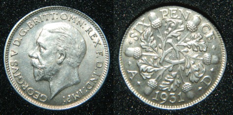 1931 Sixpence